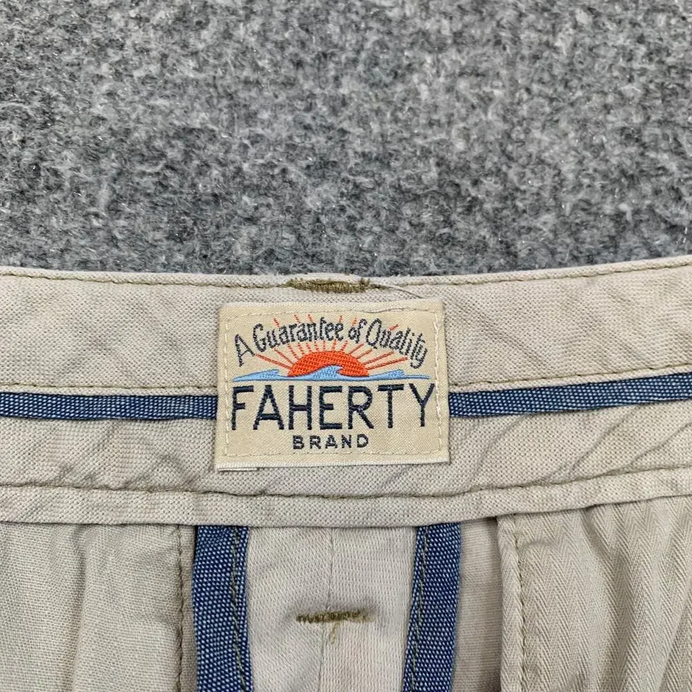 Faherty Shorts Mens 29 Light Gray Lightweight Stretch Cotton Twill Casual Golf